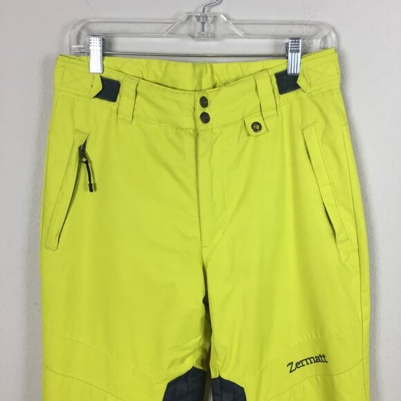 Zermatt Neon Yellow Men's Ski Snow board Pants Small - Picture 3 of 8
